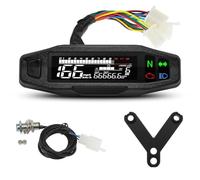 Compteur tours moto Compteur Kilométrique De Moto Numérique Universel, Compteur De Carburant, Jauge Numérique, Clignotant, Pour Tous Les Moteurs