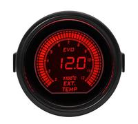 Compteur tours moto Tachymètre À Affichage Numérique 52 Mm Boost Vacuum Air Fuel Ratio Température D'échappement Température L'eau Température L'huile Jauge Tension Rouge