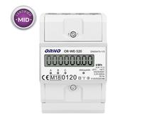 Orno WE-520 Compteur D'électricité Affichage Triphasé De La Consommation Électrique avec Certificat Mid, 0.25a - 80a.3 X 230v/400v, 50/60hz, 800 Imp/kwh