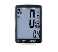Compteur Velo Compteur de Vitesse de vélo sans Fil, odomètre, étanche, chronomètre de température mesurable Compteurs VéLo(White White Backligh)