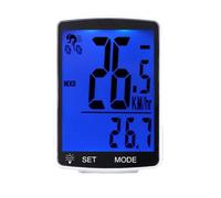 Compteur Velo Compteur de Vitesse vélo sans Fil, odomètre, étanche, chronomètre température mesurable(White Blue Backlight)
