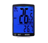 Compteur Velo Ordinateur de vélo sans Fil, Compteur Vitesse, kilométrique(White Shell Blue)