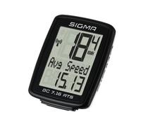 Compteur vélo SIGMA BC 7.16 ATS sans fil noir - 7 fonctions, transmission codée ATS