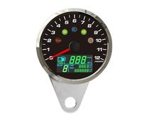 Compteur vitesse Compteur De Vitesse GPS Pour Moto 85 Mm 0-299 Km/h Odomètre Tachymètre 12000 Tr/min Jauge De Niveau De Carburant Voltmètre 12 V 24 V