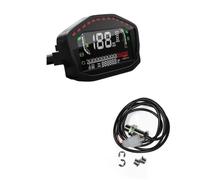 Compteur Vitesse GPS Universel Avec Tachymètre RPM Carburant | Jauge Température L'eau Affichage LCD Multifonction Pour Moto 12V(With speed sensor)