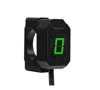 Compteur Vitesse Indicateur Vitesse Numérique Universel À 6 Vitesses Moto Affichage LED Levier Changement Support D'indicateur Magnétique(Green set)