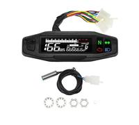 Compteur Vitesse Kit Compteur Vitesse Universel Pour Moto 12 V, Panneau Numérique, Jauge De Carburant, Tachymètre, Kilométrique, Clignotant, Indicateur Lumineux(With sensor)