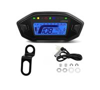 Compteur Vitesse Moto Accessoires Universels Indicateur De Vitesse Numérique Tachymètre Niveau D'huile Tableau Bord(Type C)