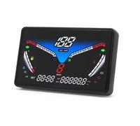 Compteur Vitesse Moto Compteur De Vitesse Numérique Universel pour Moto, Tachymètre, Tableau De Bord avec Horloge, Affichage du Groupe D'instruments, Indicateur Multifonction