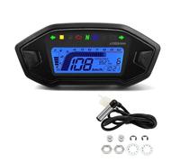 Compteur vitesse moto Compteur kilométrique universel numérique pour moto, rétroéclairage 10000, pour cylindres 1/2/4, 7 couleurs réglables