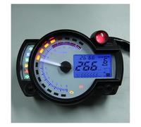 Compteur Vitesse Moto Compteur Moto Universel Multifonction Numérique Tachymètre Odomètre 15000 TR/Min Réglable pour Max 299 Km/h KOSO RX2N