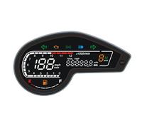 Compteur vitesse moto Ensemble D'instruments Odomètre numérique pour moto, tachymètre intelligent à affichage LED, Anti-éblouissement, jauge de RPM, alarme de faible consommation de carburant,