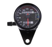 Compteur Vitesse Moto Universel Pour Cafe Racer | Jauge D'odomètre Indicateur Rétroéclairage Lumineux Signalisation CYPMDW(Black)