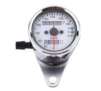Compteur Vitesse Moto Universel Pour Cafe Racer | Odomètre Moto Jauge D'odomètre Indicateur Rétroéclairage Lumineux Signalisation(Chrome)