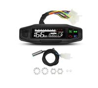 Compteur Vitesse Moto Universel Pour Titan 150 | Bloc D’instruments Moto Tableau Bord Numérique Tachymètre Odomètre Vitesse RPM Voltmètre REOKIP(With sensor)