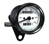 Compteur Vitesse pour moto LED Acier Compteur Vitesse pour moto(white face) | pour cruiser, pour chopper, pour dirt bike, pour atv, scooter, street bike, compatible pour honda, pour suzuki, Kawasaki