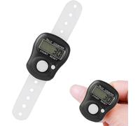 Compteurs De Doigts,Compteur Manuel,Compteur Digital,Compteur Clicker,Compteur Numérique,Compteur Électronique,Mini Compteur De Doigts,Pour La Prière,Sport,Coach,2 Pièces(Noir)