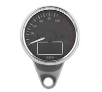 Compteurs de vitesse de moto, indicateur de vitesse LCD numérique universel du motocycle indicateur de vitesse du tachymètre Chrome Vintage 12V 0~160km/h instrument du motocycle