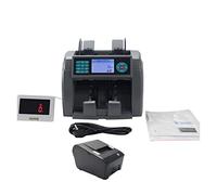 Compteuse de billets, 2 cis Counter Counter Machine Mix Value Counter Counterftead Money Detecteur for 8 à 12 types Tri des devises et comptage for le compteur d'argent du Pérou pesos(Display and prin
