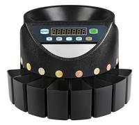 Compteuse de billets 220 V - Compteuse de pièces, Trieuse - 300 pièces/min, capacité 700 pièces - Compteuse de pièces Euro - 8 boîtes de rangement - Trieuse de billets pour métros