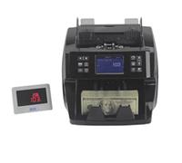 Compteuse de billets, Counter Machine Value Value Recgister Registre Intelligent Bill Counter avec capteur d'image Multi-monnaie Fake Money Detector UV Machine(Rot)
