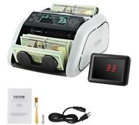 Compteuse de Billets-VEVOR-UV, MG, IR et DD-Grand Écran LCD et Écran Externe-Petites Entreprises Banques