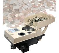 Compteuse et trieuse automatique de pièces, 1200 pièces/min, machine électronique de comptage de pièces, avec conteneur de stockage de grande capacité pour 2000/3000 pièces, pour banques, bus CS-200