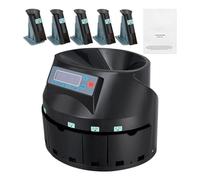 Compteuse et trieuse de pièces USD professionnelle, automatique, avec affichage LED, for écoles, commerces, banques domicile. 230/300 pièces/min