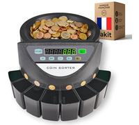 Compteuse Monnaie et Trieuse Monnaie Euro - 300 pcs/min, Grande Capacité 700 Pièces, Écran LED, 8 Bacs de Collecte - Compteur et Trieur de Pièces Automatique