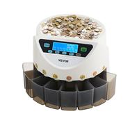 Compteuse Trieuse de Pièces en Euros-VEVOR-Machine à Compter les Pièces pour 8 Types de Monnaie en Euros-Capacité 850PCs