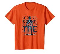 Comptez sur Moi : Mantra de Motivation des Amateurs de mathématiques T-Shirt, Enfant, Orange, 4 Ans