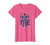 Comptez sur Moi : Mantra de Motivation des Amateurs de mathématiques T-Shirt, Femme, Rose Chiné, 3XL