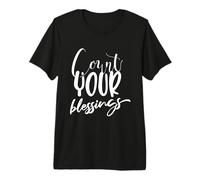 Comptez Vos bénédictions Thanksgiving Merci Merci T-Shirt Haut de Gamme