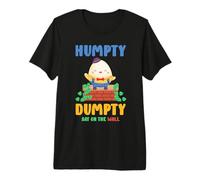 Comptines pour Enfants ou Humpty Dumpty Assis sur Un Mur T-Shirt Haut de Gamme