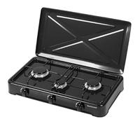Ravanson Cuisinière de camping à gaz K-03tb – 3 brûleurs – Argenté