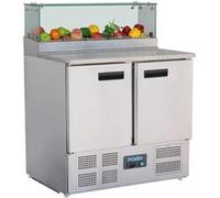 Comptoir à Pizza 2 Portes avec Pare Haleine Série G 256 Litres Polar