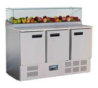 Comptoir à Pizza 3 Portes avec Pare Haleine Série G 436 Litres Polar G