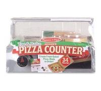 Melissa & Doug – Comptoir à pizzas en bois – 34 accessoires – Multicolore