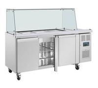Comptoir à Salade GN avec Pare Haleine Carré Série U 3 Portes Polar
