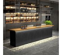 Comptoir bar,Comptoir restaurant,Comptoir magasin,Comptoir réception,Comptoir caisse ,Comptoir bar sur mesure noir L200 x l60 x H100cm /YZXPMK200/