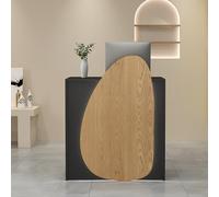 Comptoir Caisse Bureau De Réception Comptoir De Accueil avec Lumières LED et Tiroir Verrouillable,Comptoir Caisse Salon de Coiffure pour La Maison,Le Bureau,Le Salon(Wood Black,60/23.6in)