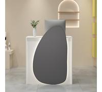 Comptoir Caisse Bureau De Réception Comptoir De Accueil avec Lumières LED et Tiroir Verrouillable,Comptoir Caisse Salon de Coiffure pour La Maison,Le Bureau,Le Salon(Dark Gray,60/23.6in)