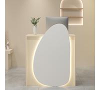 Comptoir Caisse Bureau De Réception Comptoir De Accueil avec Lumières LED et Tiroir Verrouillable,Comptoir Caisse Salon de Coiffure pour La Maison,Le Bureau,Le Salon(White Light Yellow,60/23.6in)