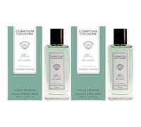 Comptoir Cologne Eau de Cologne Intense, Bois de Cèdre, 100 ml (Lot de 2)