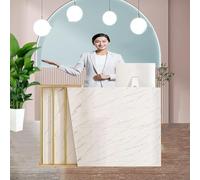 Comptoir D'Accuei, Stands De RéCeption de Bureau, Grand Meuble De RéCeption Comptoir caissier table magasin de vêtements avec Tiroir, Assurer la sécurité Est Facile à Installer Marble Color 140cm