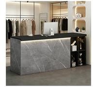 Comptoir d'accueil avec comptoirs Comptoir d'accueil avec éclairage LED et tiroirs verrouillables Bureaux d'accueils avecs Passe-câbles Comptoirs de Vente au détail,A Left,150x60x90cm