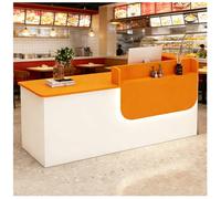 Comptoir d'accueil avec éclairage LED, Comptoir d'accueil avec tiroirs verrouillables, Bureaux d'accueils pour la réception, Le Hall d'entrée, Les Salons de beauté,E Left,160x60x100cm