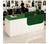 Comptoir d'accueil avec éclairage LED, Comptoir d'accueil avec tiroirs verrouillables, Bureaux d'accueils pour la réception, Le Hall d'entrée, Les Salons de beauté,C Left,120x60x100cm