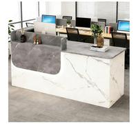 Comptoir d'accueil avec éclairage LED, Comptoir d'accueil avec tiroirs verrouillables, Bureaux d'accueils pour la réception, Le Hall d'entrée, Les Salons de beauté,J Right,140x60x100cm