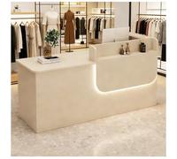 Comptoir d'accueil avec éclairage LED, Comptoir d'accueil avec tiroirs verrouillables, Bureaux d'accueils pour la réception, Le Hall d'entrée, Les Salons de beauté,F Left,150x60x100cm